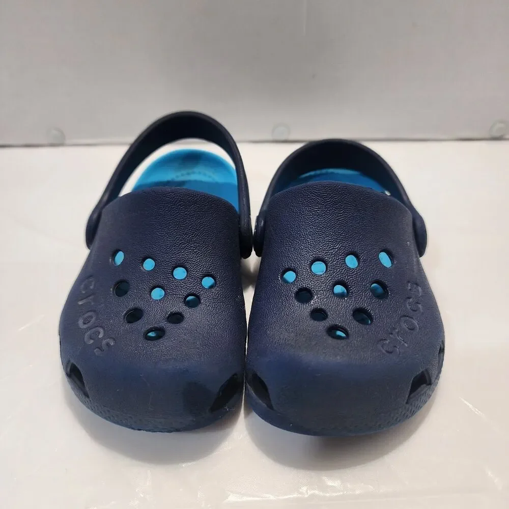 CROCS Childrens Toddler Electro Clogs Navy / Electric Blue - Slip On - SIZE C 6